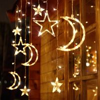 Christmas Cute Star Moon Plastic Party String Lights main image 4