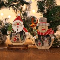 Christmas Santa Claus Snowman Wood Party Lightings main image 5