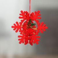 Christmas Christmas Tree Star Heart Shape Wood Party Hanging Ornaments sku image 8