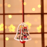 Christmas Christmas Tree Star Heart Shape Wood Party Hanging Ornaments sku image 5