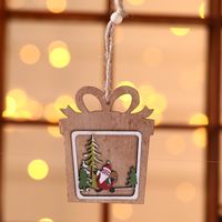 Christmas Christmas Tree Star Heart Shape Wood Party Hanging Ornaments sku image 2