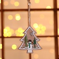 Christmas Christmas Tree Star Heart Shape Wood Party Hanging Ornaments sku image 3