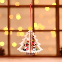 Christmas Christmas Tree Star Heart Shape Wood Party Hanging Ornaments sku image 6