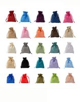 Simple Style Solid Color Cloth Drawstring Jewelry Packaging Bags main image 2