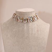 Elegant Flower Alloy Inlay Rhinestones Choker main image 7