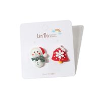 1 Pair Cute Santa Claus Alloy Ear Studs sku image 4