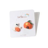 Fashion Pumpkin Plastic Ear Studs 1 Pair sku image 1