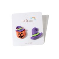 Fashion Pumpkin Plastic Ear Studs 1 Pair sku image 2