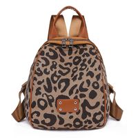 Houndstooth Leopard Shopping Women's Backpack main image 4