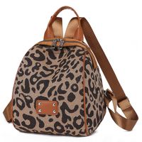Houndstooth Leopard Shopping Women's Backpack sku image 1
