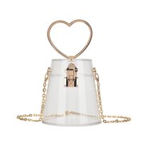 Women's Small All Seasons Pvc Solid Color Streetwear Transparent Cylindrical Lock Clasp Chain Bag main image 2