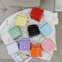 Femmes Mini Pvc Couleur Unie Mode Seau Fermeture Éclair Sac Seau main image 6