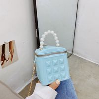 Women's Mini Pvc Solid Color Fashion Bucket Zipper Bucket Bag sku image 9