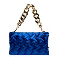 White Green Blue Cloth Solid Color Chain Square Evening Bags main image 2