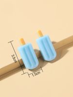Cute Ice Cream Synthetic Resin Ear Studs 1 Pair main image 2