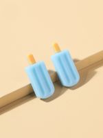 Cute Ice Cream Synthetic Resin Ear Studs 1 Pair main image 3