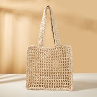 Women's Medium Straw Solid Color Streetwear Weave Square Straw Bag main image 1