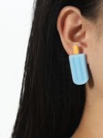 Cute Ice Cream Synthetic Resin Ear Studs 1 Pair main image 6