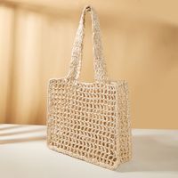 Women's Medium Straw Solid Color Streetwear Weave Square Straw Bag main image 3