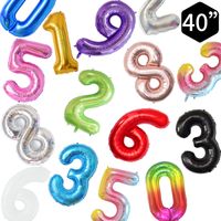 Birthday Number Aluminum Film Party Balloons main image 5