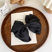 Sweet Solid Color Cloth Bowknot Hair Clip main image 4