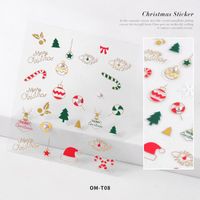 Christmas Letter Paper Nail Patches 1 Set Nail Supplies sku image 3