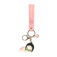 Cute Cartoon Character Doll Pvc Bag Pendant Keychain main image 4