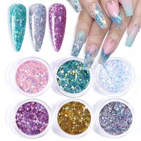Fashion Solid Color Sequin Nail Decoration Accessories 1 Set Nail Supplies main image 1