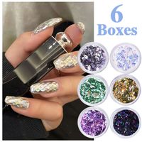 Fashion Solid Color Sequin Nail Decoration Accessories 1 Set Nail Supplies main image 4