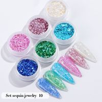 Fashion Solid Color Sequin Nail Decoration Accessories 1 Set Nail Supplies sku image 2