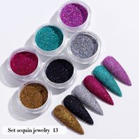 Fashion Solid Color Sequin Nail Decoration Accessories 1 Set Nail Supplies sku image 4