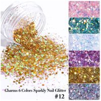Fashion Solid Color Sequin Nail Decoration Accessories 1 Set Nail Supplies main image 2