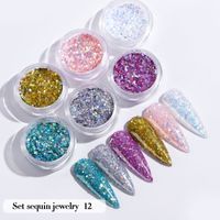 Fashion Solid Color Sequin Nail Decoration Accessories 1 Set Nail Supplies sku image 3