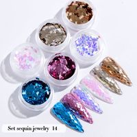 Fashion Solid Color Sequin Nail Decoration Accessories 1 Set Nail Supplies sku image 1