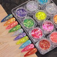 Fashion Solid Color Sequin Nail Patches 1 Set Nail Supplies sku image 1