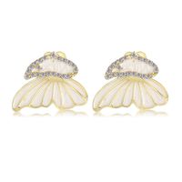 Simple Style Butterfly Alloy Plating Earrings main image 1
