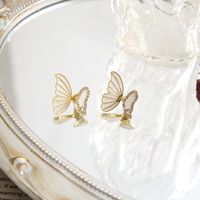 Simple Style Butterfly Alloy Plating Earrings main image 2