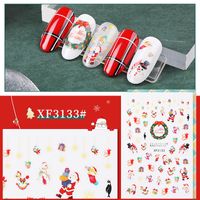 Cute Christmas Tree Snowflake Christmas Stickers Nail Decoration Accessories main image 1