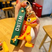 Cute Dinosaur Pvc Plating Bag Pendant Keychain sku image 2