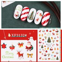 Cute Christmas Tree Snowflake Christmas Stickers Nail Decoration Accessories sku image 1
