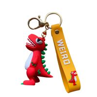 Cute Dinosaur Pvc Plating Bag Pendant Keychain main image 3