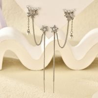 Fairy Style Star Brass Earrings Tassel Artificial Pearls Copper Earrings main image 3