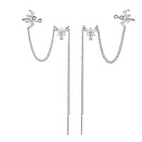 Fashion Geometric Brass Earrings Tassel Zircon Copper Earrings main image 3