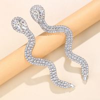 Moda Geométrico Serpiente Diamante De Imitación Metal Aretes main image 5