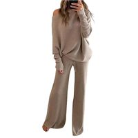 Women's Casual Solid Color Cotton Blend Polyester Patchwork Leisure Suit main image 4
