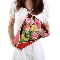Creative 3d Stereoscopic Greeting Cards Paper Hand Holding Flowers main image 1