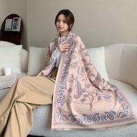 Women's Elegant Bird Artificial Wool Printing Pashmina Scarves main image 1