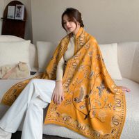 Women's Elegant Bird Artificial Wool Printing Pashmina Scarves sku image 5