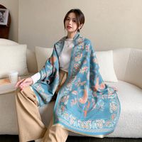 Women's Elegant Bird Artificial Wool Printing Pashmina Scarves sku image 2