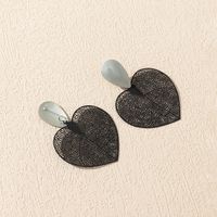 Retro Round Water Droplets Metal Stoving Varnish Drop Earrings sku image 8